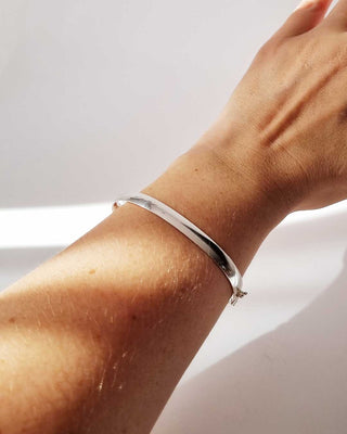 bracelete prata de lei legítima - joias minimalistas thyassa